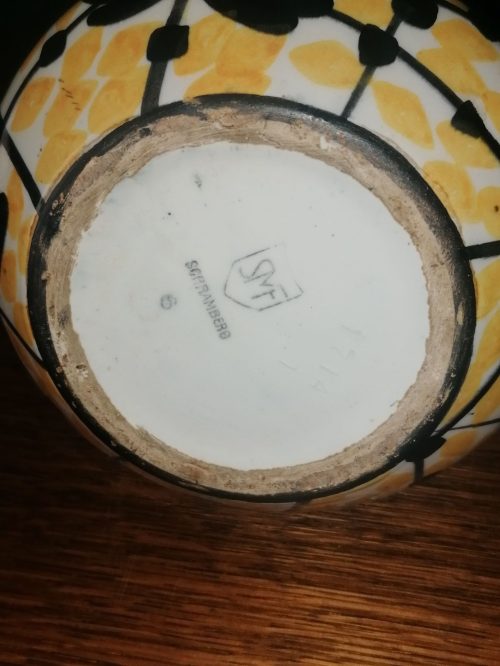 schramberg kerámia váza mintás elegáns yupie