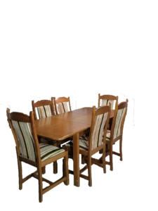 Kihúzható étkezőasztal 6 székkel – bővíthető étkező garnitúra családi használatra