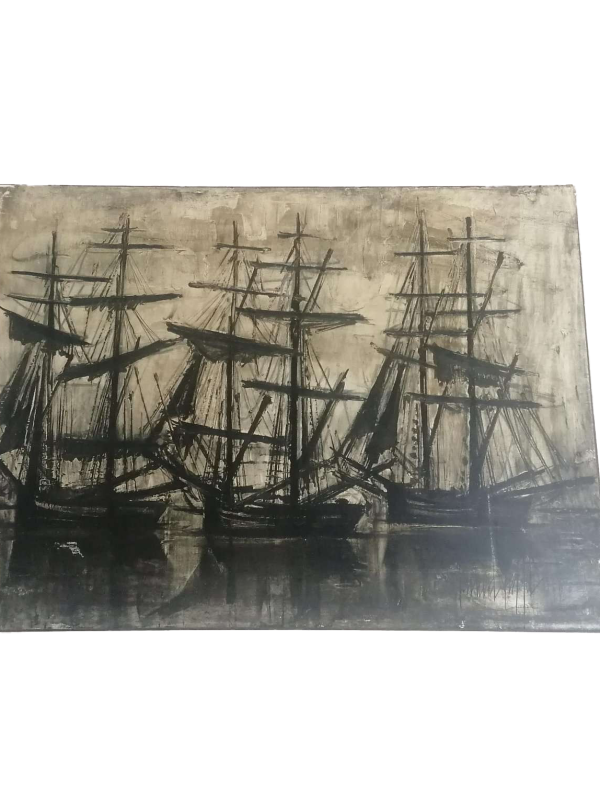 Bernard Buffet: A fekete hajók (De Sorte Skibe), dekoráció, képek, yupie
