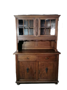 sötét színű tölgyfa tálaló, bútorok, yupie