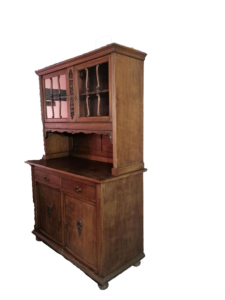 sötét színű tölgyfa tálaló, bútorok, yupie