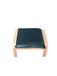 Poäng lábtartó fa vázzal és bőr felülettel kényelmes lábtámasz