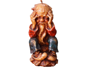 Kézzel készített aggódó ember formájú gyertya egyedi művészi dekoráció