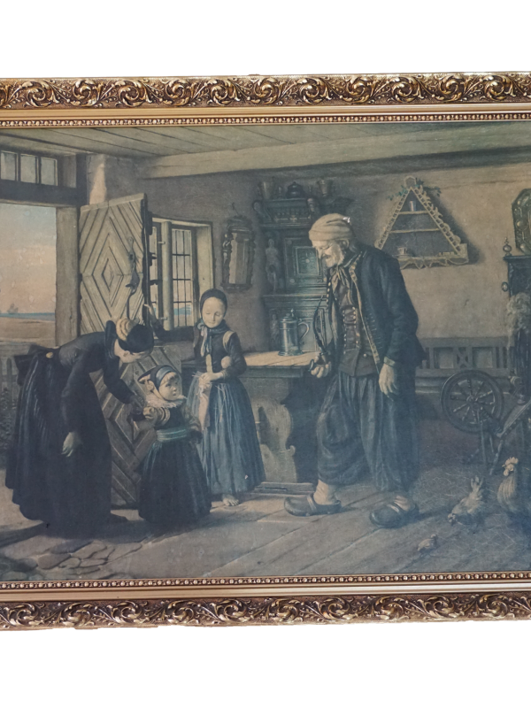 20. századi dán életkép poszterkép (alkotó ismeretlen, eredeti cím ismeretlen), dekoráció, képek, yupie