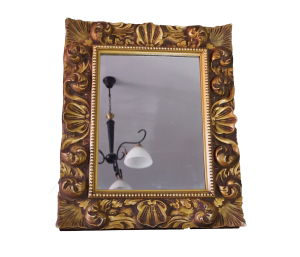 Blondel stílusú díszes fali tükör klasszikus faragott kerettel