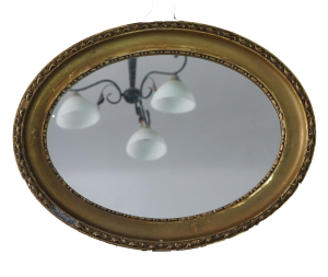 Ovális blondel rámás tükör vintage falitükör elegáns lakásdekorációhoz