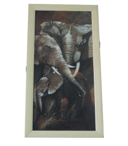 Elefántos falikép aláírással – nyomtatott dekor plakát keretben
