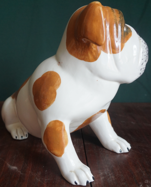 Kerámia bulldog dekorfigura, dekoráció, yupie