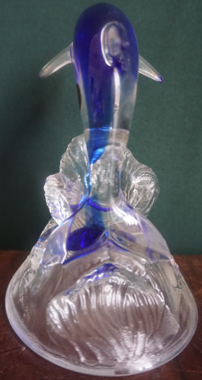 Crystal D'Arques kristály delfin figura , dekoráció, yupie