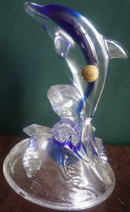 Crystal D'Arques kristály delfin figura , dekoráció, yupie