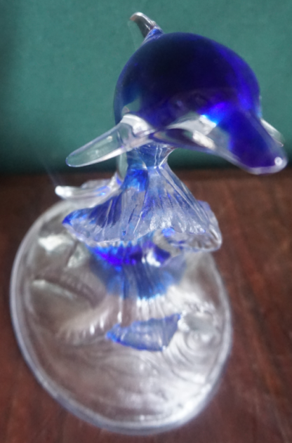 Crystal D'Arques kristály delfin figura , dekoráció, yupie