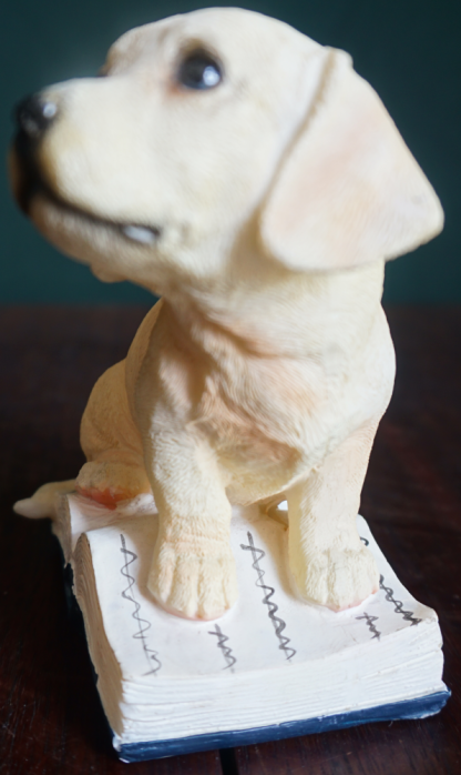 Vintage labrador műanyag figura, dekoráció, yupie
