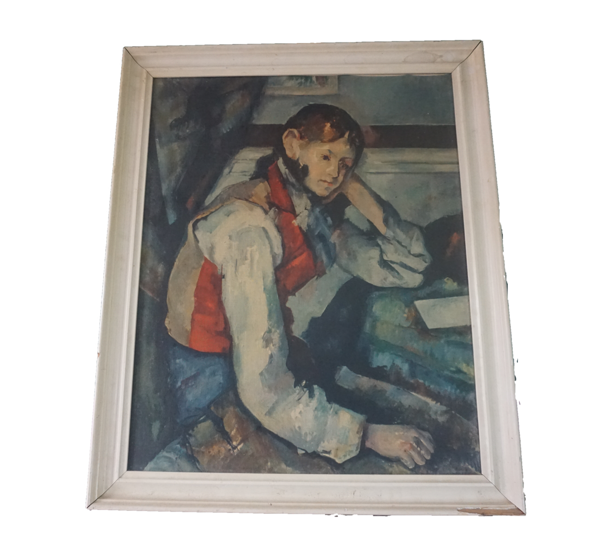 Paul Cezanne: A fiú a vörös mellényben (másolat), dekoráció, képek, yupie