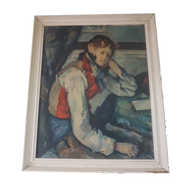 Paul Cezanne: A fiú a vörös mellényben (másolat), dekoráció, képek, yupie