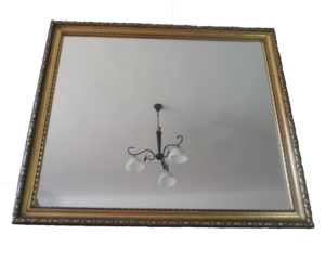 Díszes aranykeretes fali tükör, dekoráció, tükrök, yupie