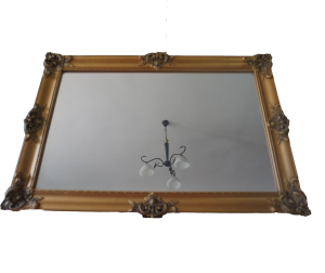 Tükör díszes kerettel, dekoráció, tükrök, yupie