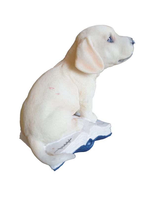 Vintage labrador műanyag figura, dekoráció, yupie