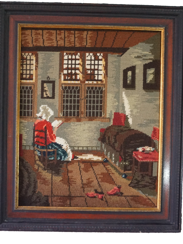 Olvasó nő gobelin kép (alkotó ismeretlen, eredeti cím ismeretlen), dekoráció, képek, gobelin képek, yupie