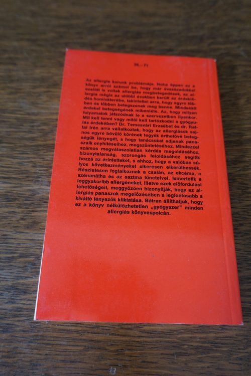 Dr. Temesvári Erzsébet, Dr. Raffai Irén Amit az allergiáról tudni kell, könyvek, yupie