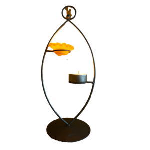 Fém teamécses tartó elegáns dekorációs gyertyatartó lakásba