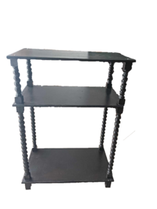 Barna polcos asztal, bútorok, yupie