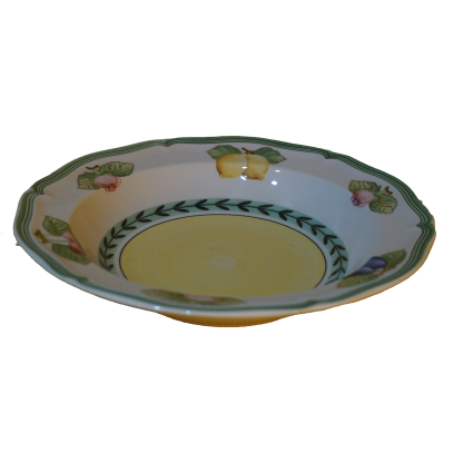 Villeroy and Boch tányér és leveses tál gyümölcs témájú díszítéssel, háztartási cikkek, konyhai eszközök, yupie