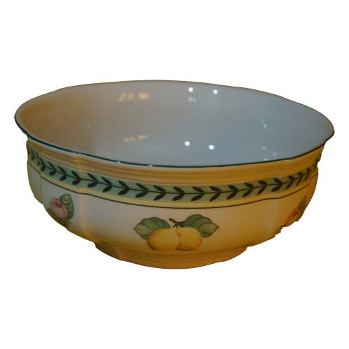 Villeroy and Boch tányér és leveses tál gyümölcs témájú díszítéssel, háztartási cikkek, konyhai eszközök, yupie