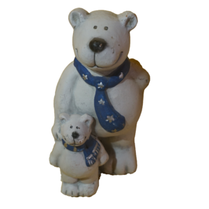 Jegesmedve kerámia dekoráció, dekoráció, szobrok, yupie