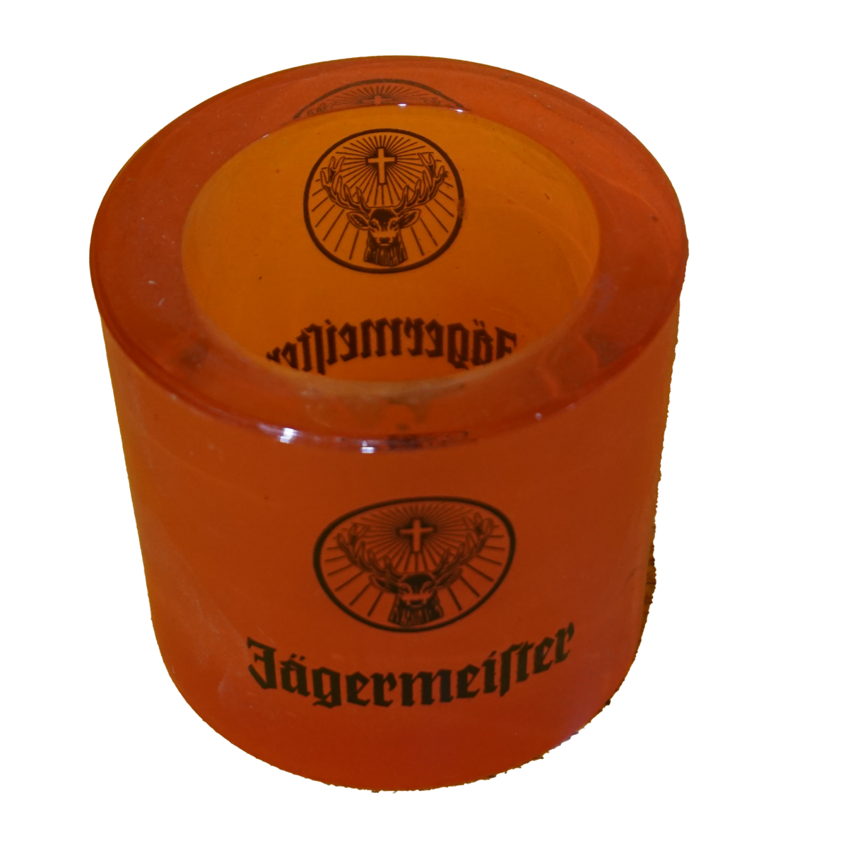 Piros Jägermeister mécsestartó, dekoráció, gyertyatartók, yupie