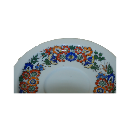 Lengyel, kézzel festett porcelán csésze és csészealj, háztartási cikkek, konyhai eszközök, yupie