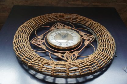 Kosárszövésű Quartz falióra, dekoráció, órák, yupie