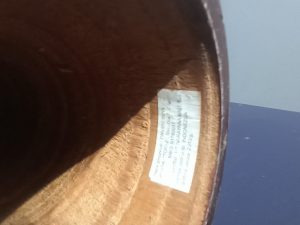 Mini djembe dob 25 cm magas afrikai stílusú kézi dob fa testtel és bőr ütőfelülettel