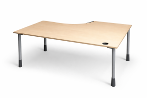 Sarok íróasztal 180x120 cm – modern L alakú irodai asztal kábelkivezetéssel