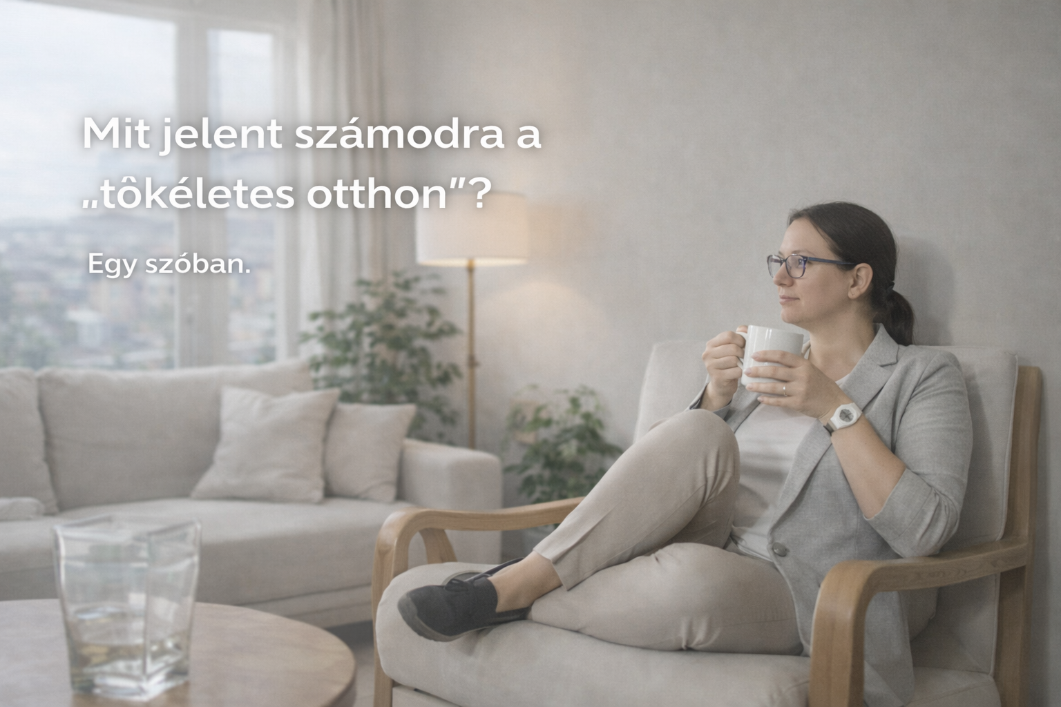 tökéletes otthon hangulat nappali világos enteriőr nő kávé nyugalom design