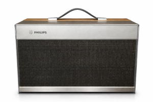 Philips vintage lemezjátszó hangszóróval, retro HiFi rendszer Made in Holland