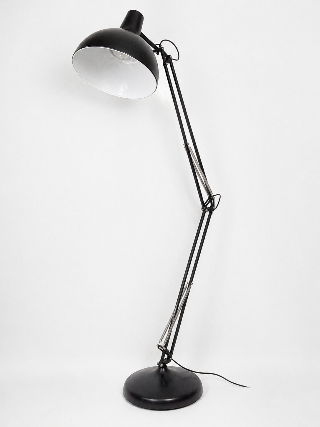 Modern állólámpa 180 cm Modern állólámpa állítható fejjel fekete fém kivitelben 180 cm