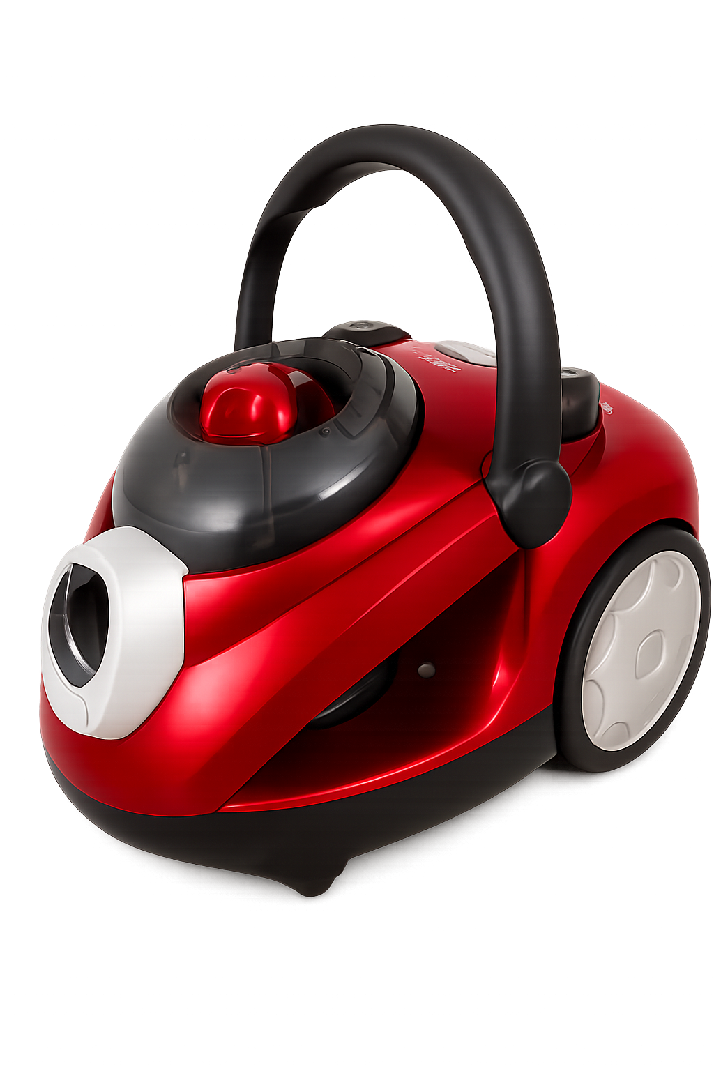 Trisa Cyclone Plus 2000W porszívó Trisa Cyclone Plus 2000W porzsák nélküli piros porszívó fehér háttérrel