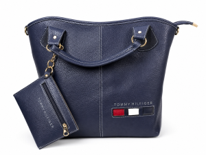 Tommy Hilfiger női kék válltáska pénztárcával nagy méret 42x29x12 cm