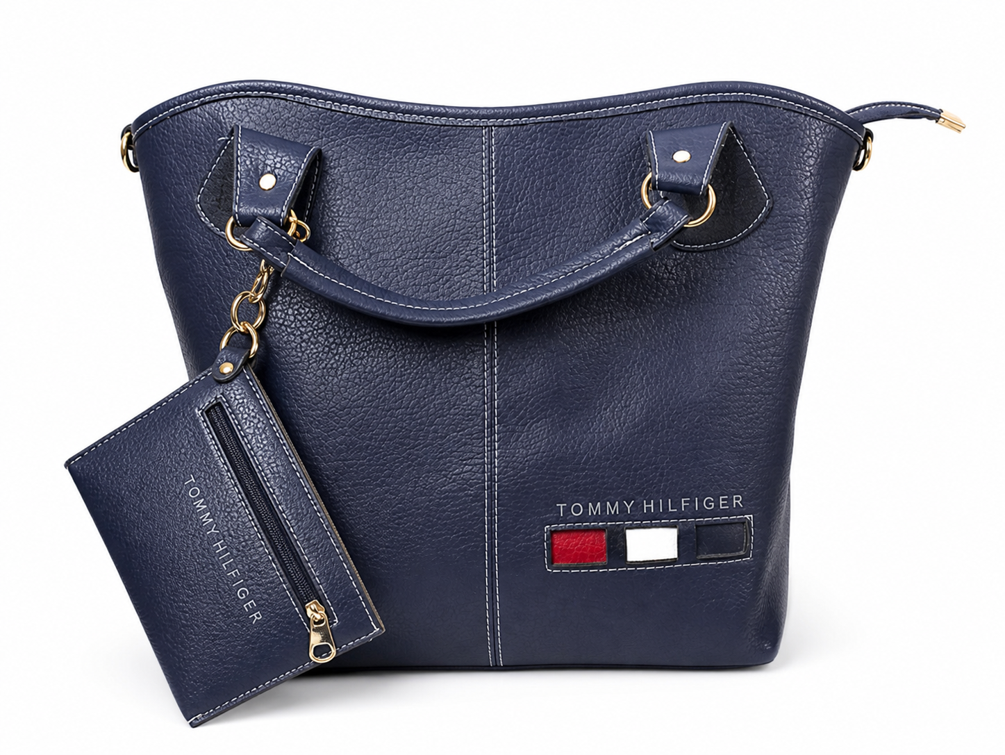 Tommy Hilfiger női kék válltáska pénztárcával nagy méret 42x29x12 cm