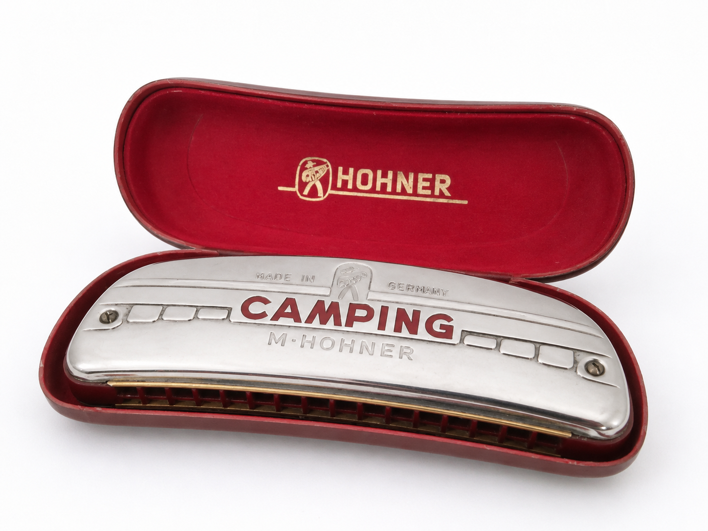 M. Hohner Camping vintage szájharmonika eredeti tokkal Made in Germany
