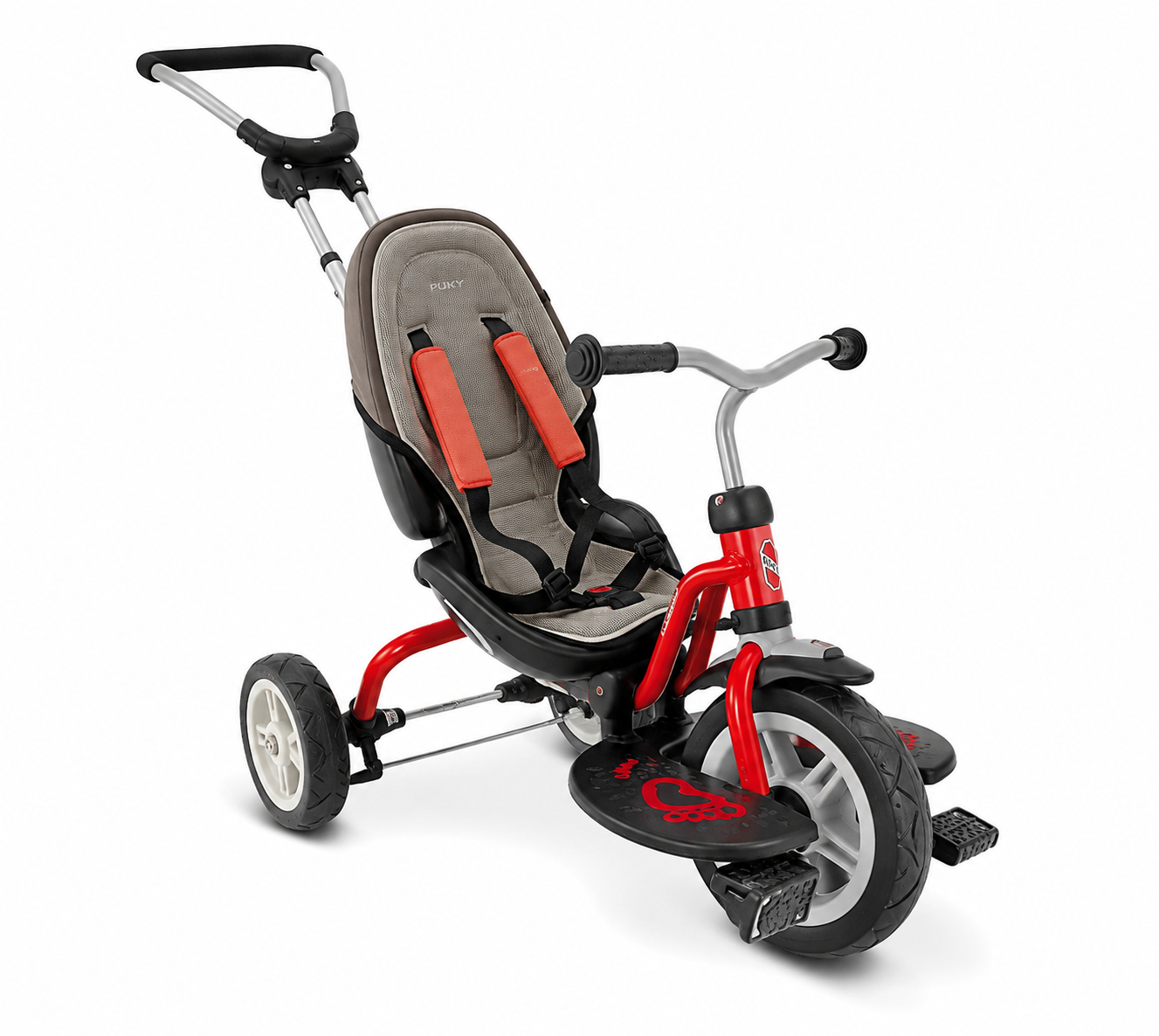 PUKY CAT S6 Comfort gyermek tricikli tolókarral, biztonsági övvel és lábtartóval