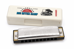Hohner Big River Harp diatonikus szájharmonika eredeti tokban, Made in Germany.