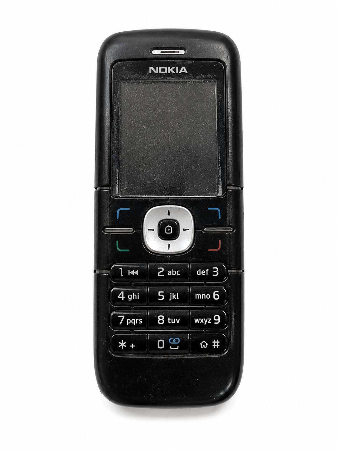 Nokia 5200 eredeti fekete csúszkás mobiltelefon elölnézetből