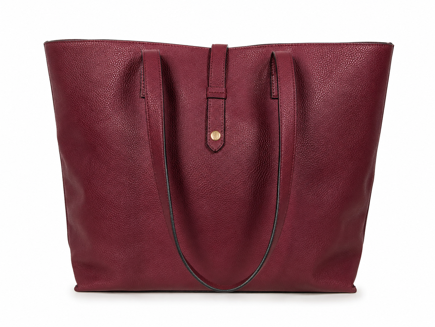 Bordó női shopper táska nagyméretű elegáns válltáska 44×30×14 cm