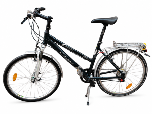 Sinus Nevada Alu 6061 trekking kerékpár Rohloff agyváltóval, első teleszkóppal és csomagtartóval.