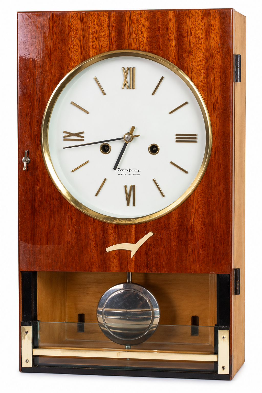Jantar mechanikus ingás falióra – Made in USSR vintage óra